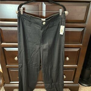 Anthropologie Black Ankle-Length Women's Pants